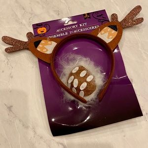 NWT Halloween Costume Deer Antler Headband & Tail